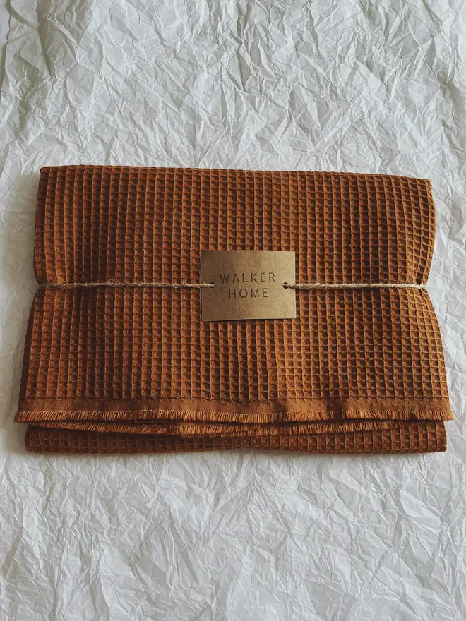 rust orange cotton bath towel