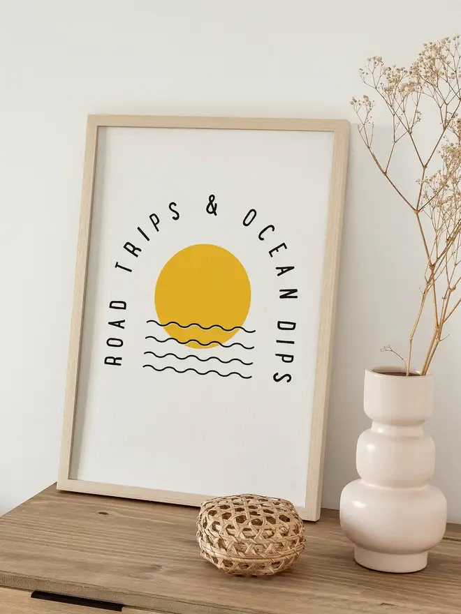 'Road Trips & Ocean Dips' Giclee Print