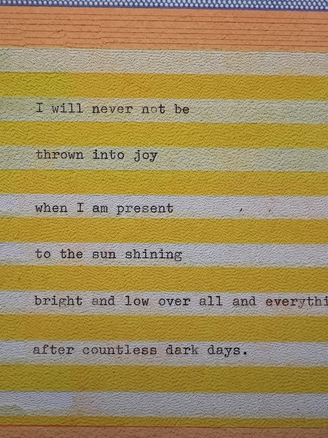 joy art print close up