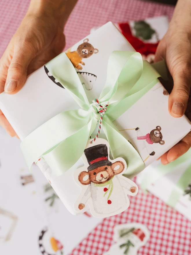 Christmas Bear Wrapping Paper 