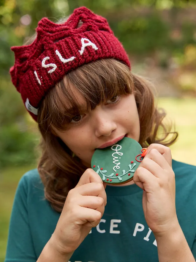 Personalised crochet Christmas crown