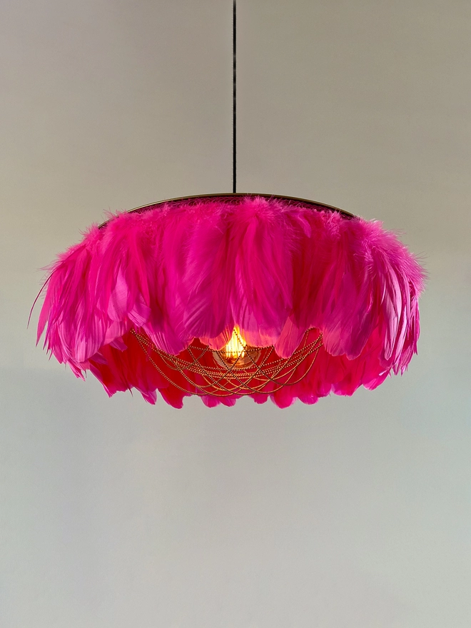 Barbie pink feather light shade