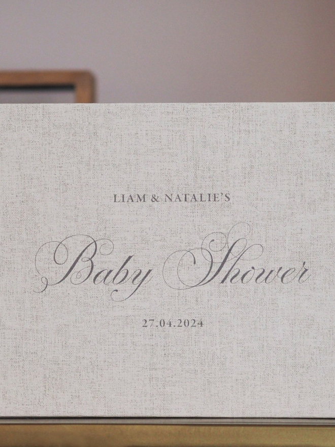 personalised baby shower guestbook