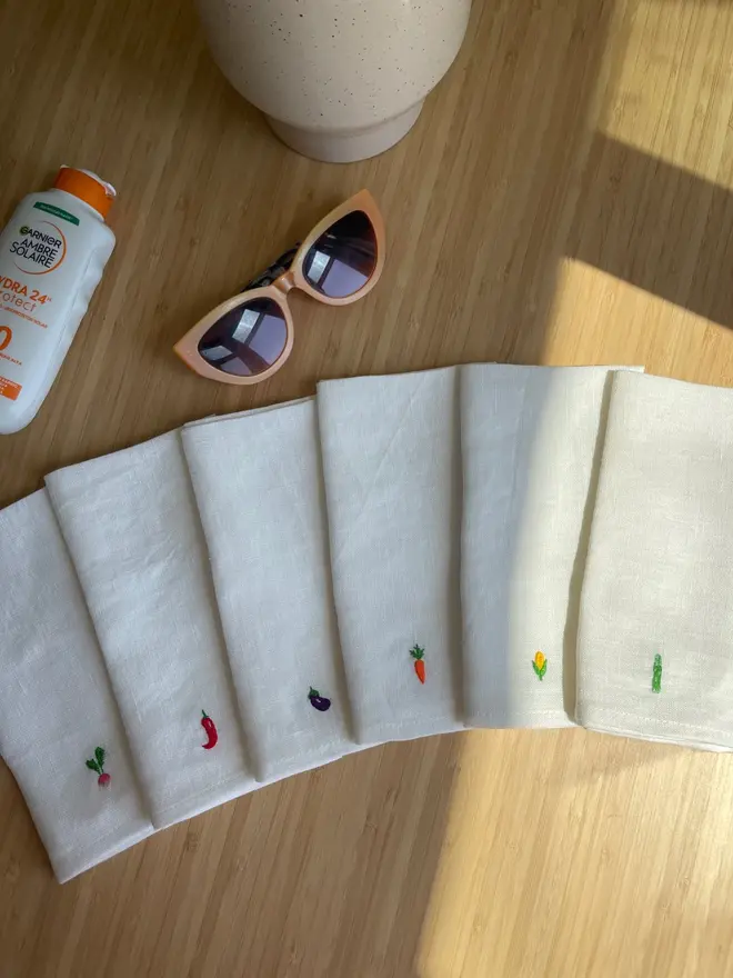 Rainbow Veggie Napkins