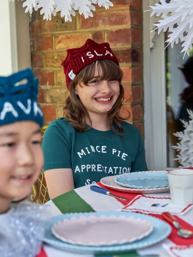 Personalised crochet Christmas crown
