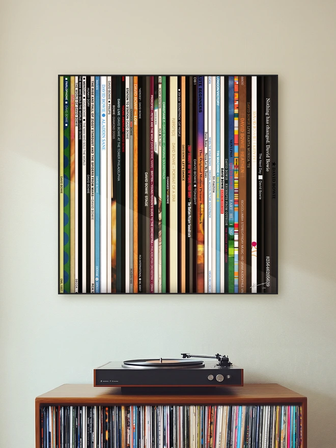 DAVID BOWIE vinyl records print