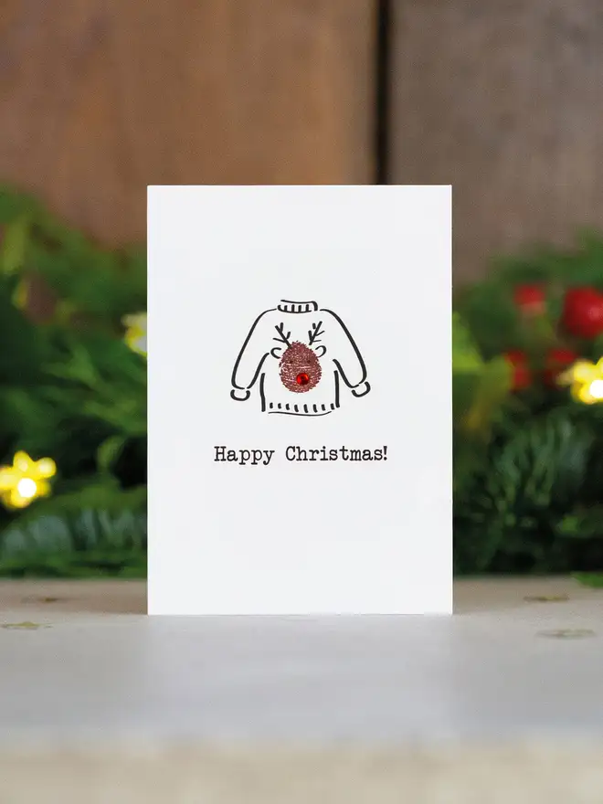 fingerprint christmas card making kit