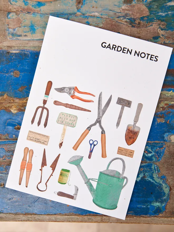 Garden notes notebook