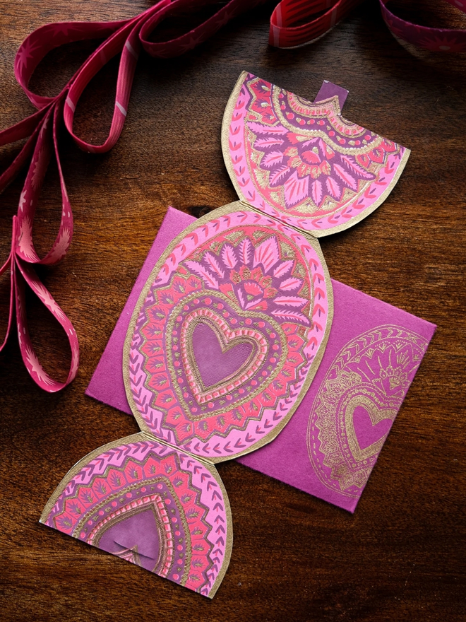 Heart of feathers greeting card