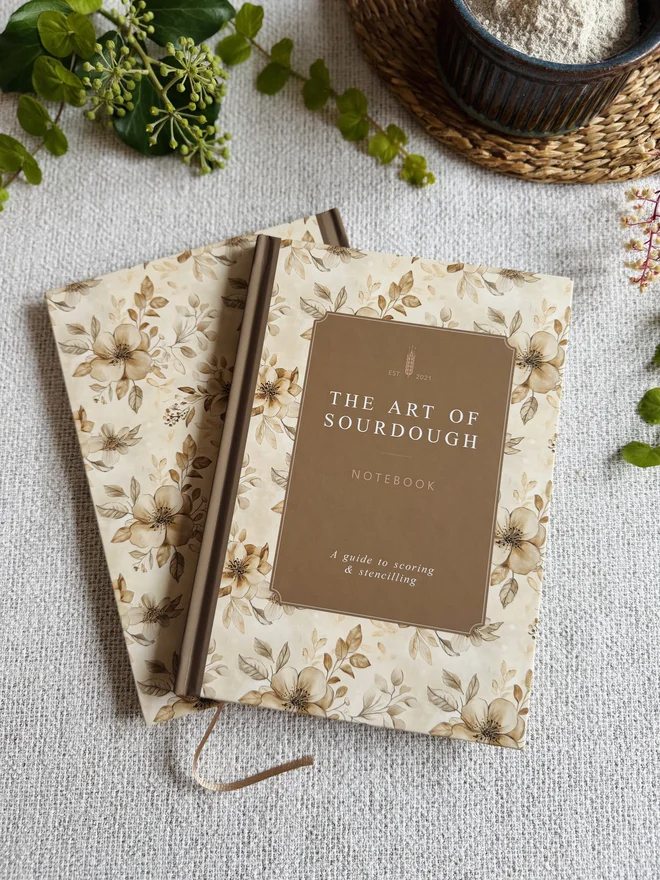 The Art Of Sourdough Notebook Front and Back Covers