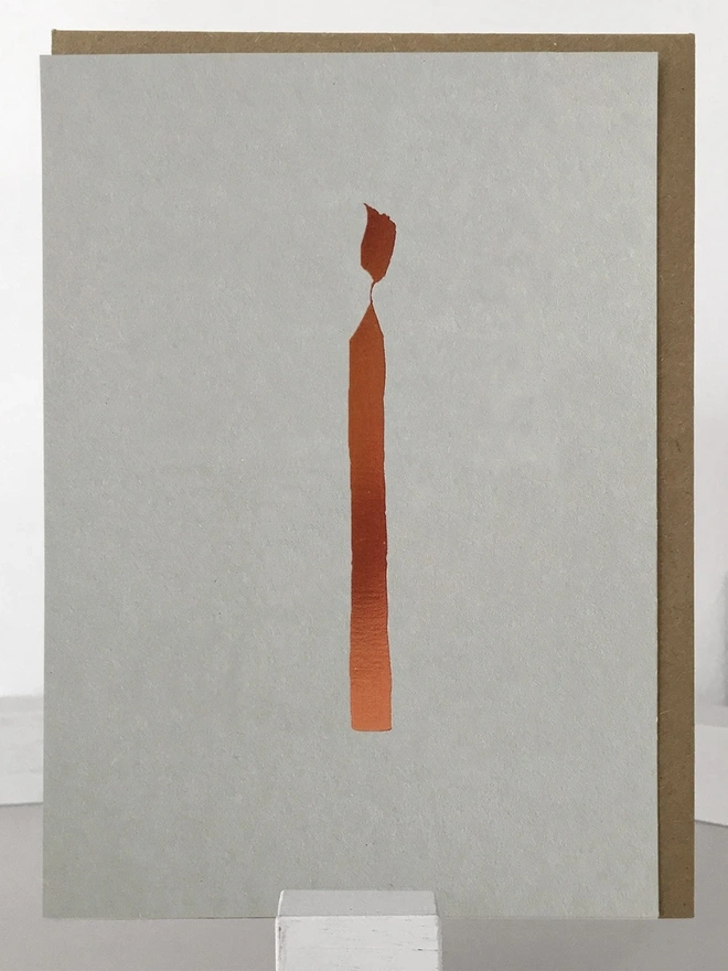 1st Birthday Foil Candle Card 