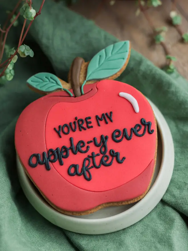 Personalised Teacher Apple Biscuit