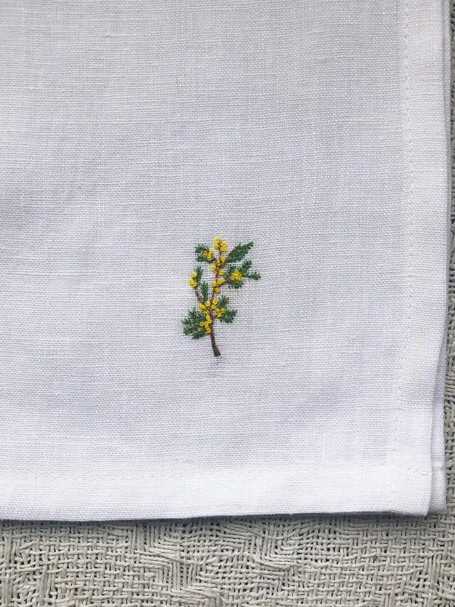 Blooming Beautiful Mimosa Napkin (Set Of 2)