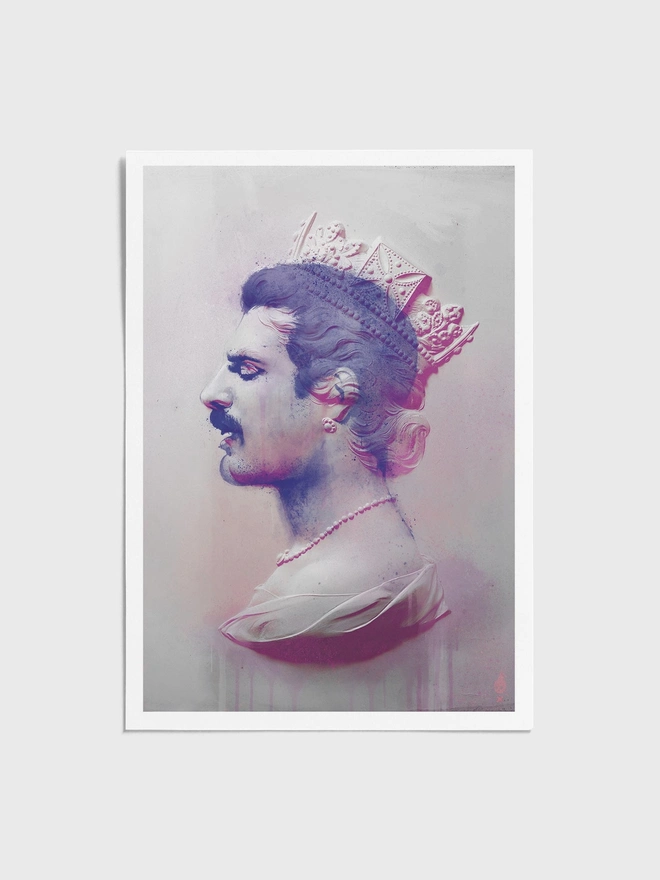 Freddie Mercury Pink - Unframed