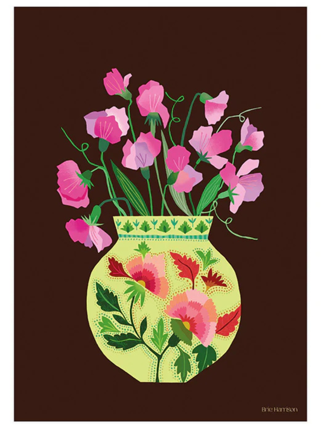 sweet peas flower print