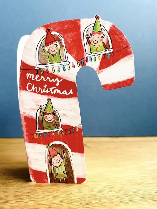 Candycane House Christmas Dream Home Card