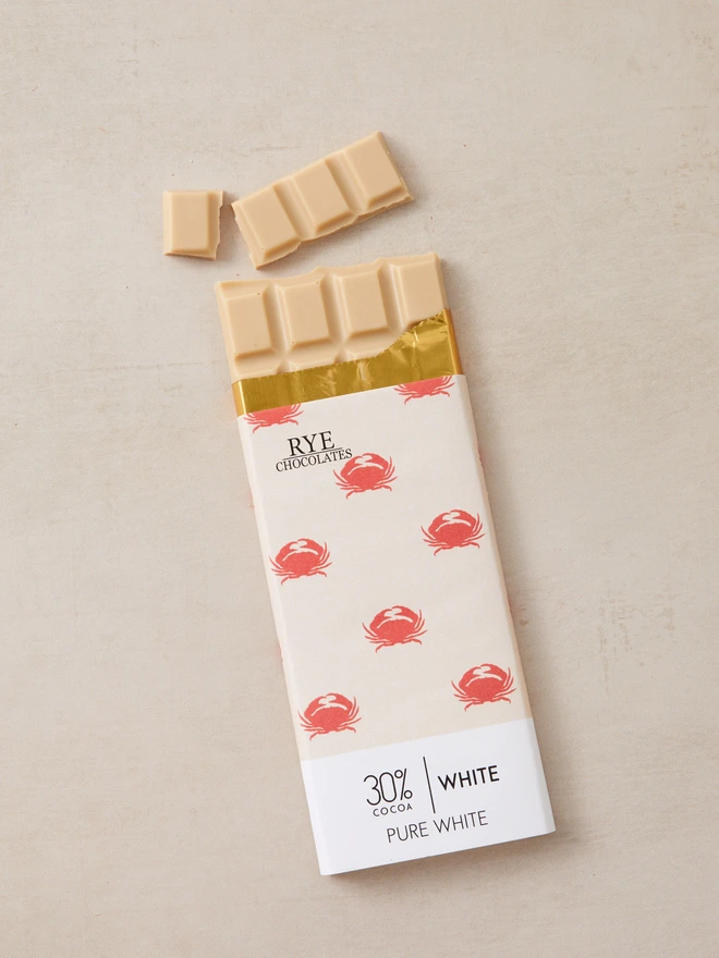 Pure White Chocolate Bar - 30% cocoa