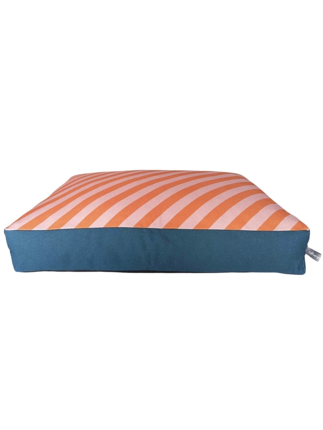  Printed Cotton Patterned Dog Bed, a patterned dog bed sitting on a white surface. 