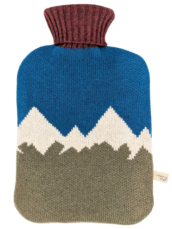blue mountains  hot water bottle cover