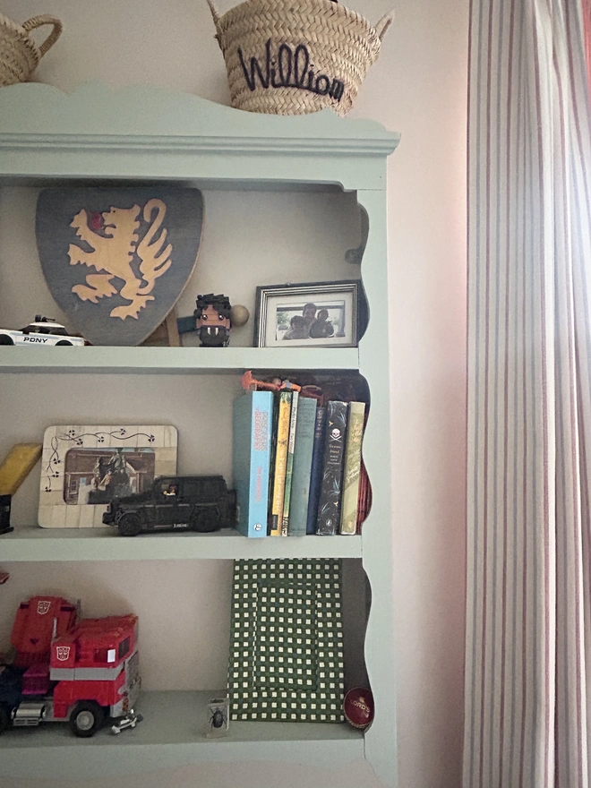 Green blue and white gingham photo frame