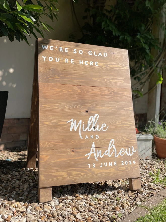 wooden wedding a-Frame