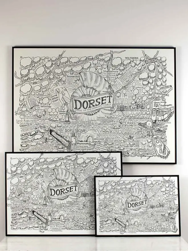 Dorset Poster Wall Art All 3