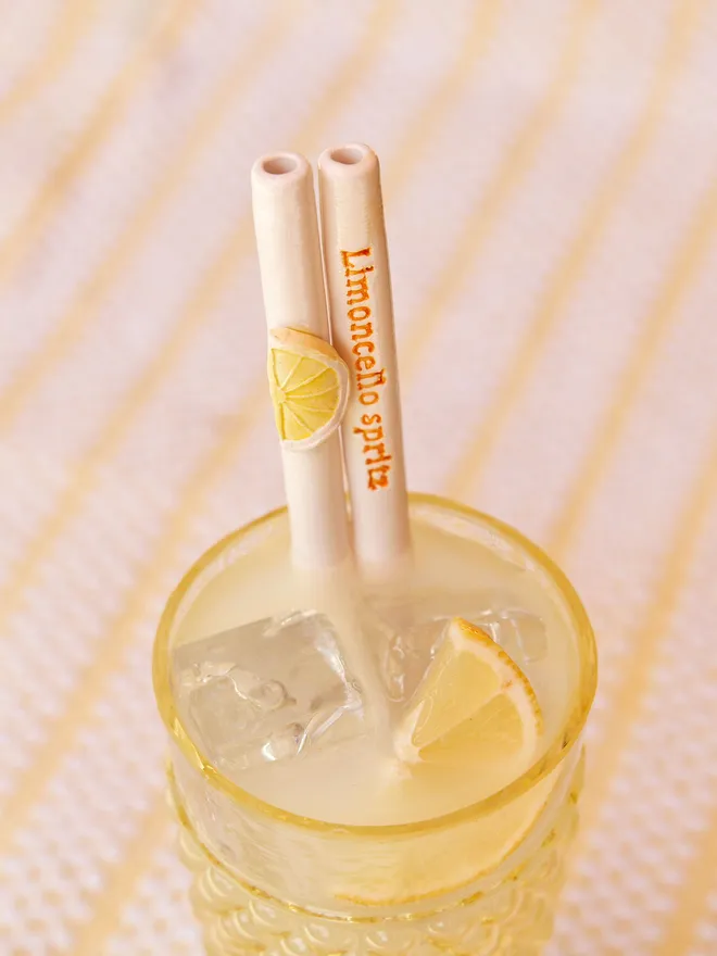 Limoncello Spritz Straw