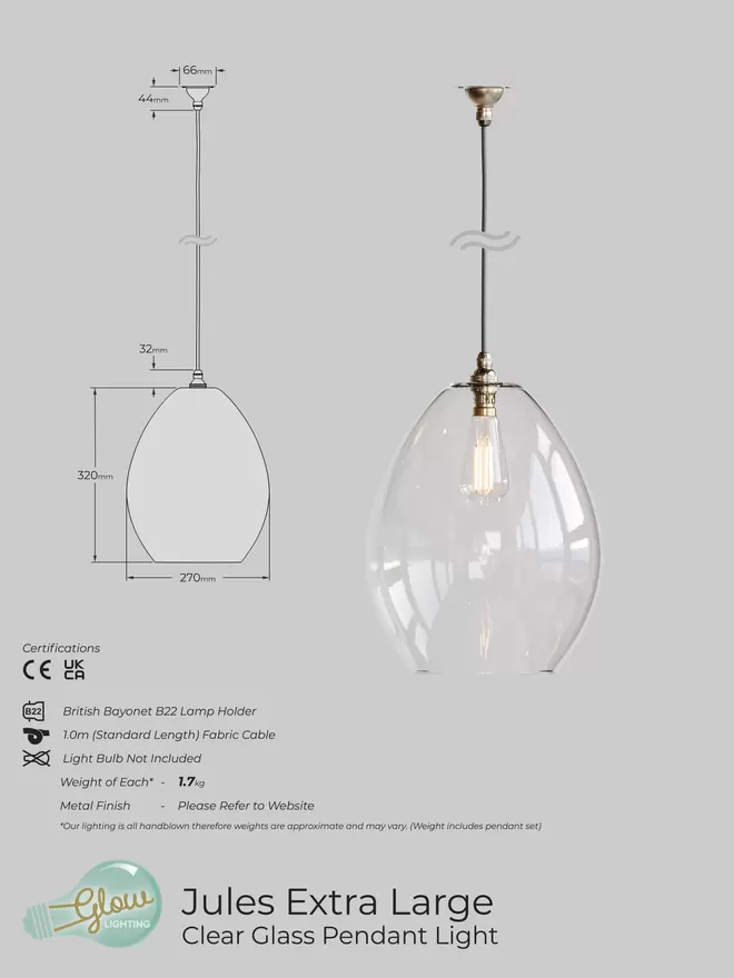 Jules Extra Large Specification Sheet