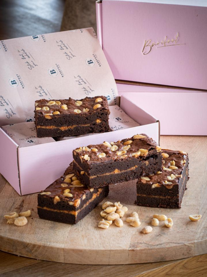 peanut butter brownie box
