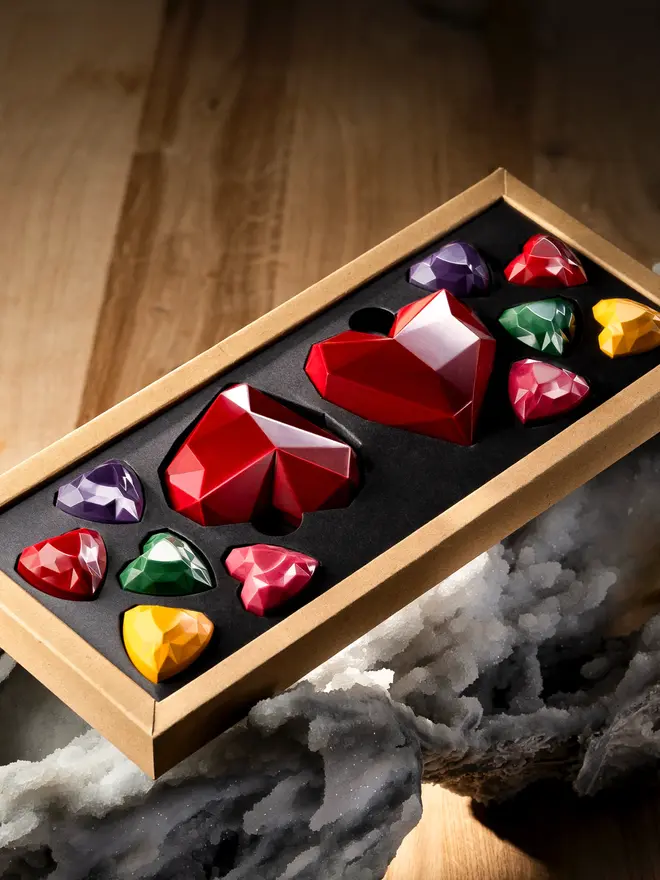 12 chocolate heart box