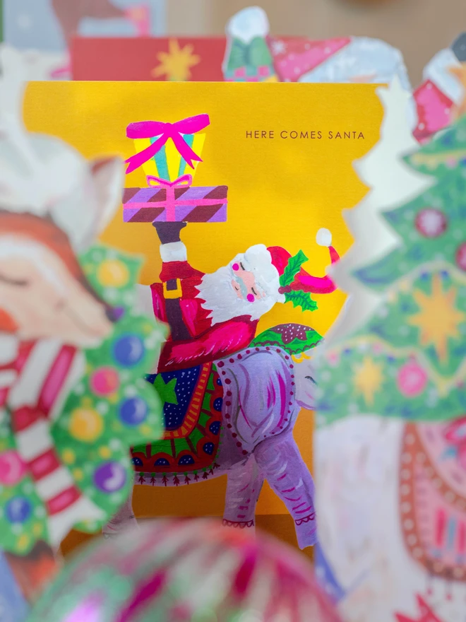 elephant christmas card