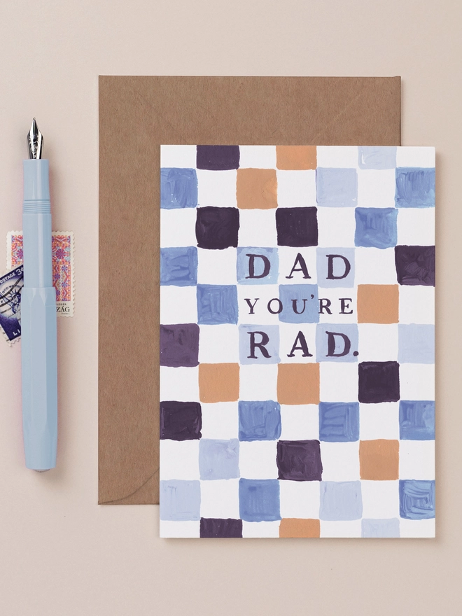 Checkerboard Rad Dad Card | Father’s Day Card