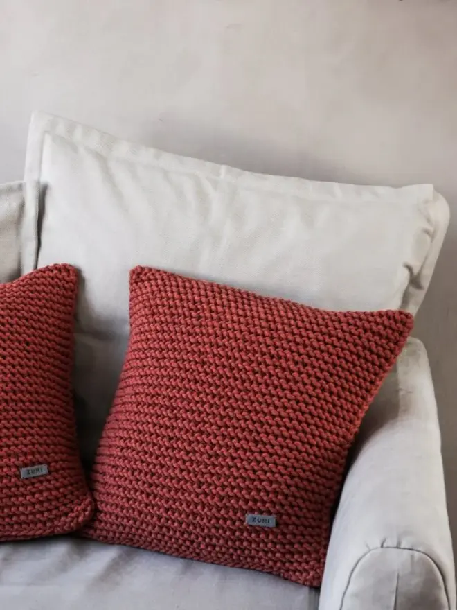 terracotta squre cushion