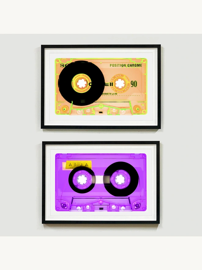 Heidler and Heeps Tape Collection Chrome Tutti Frutti framed in black paired with AILA Lilac