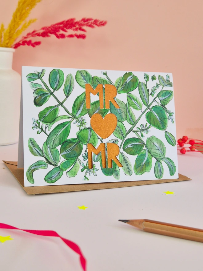 mr and mr gay wedding card 