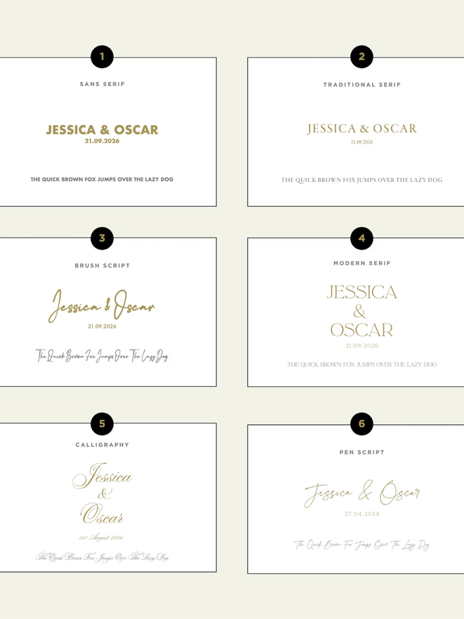 personalised wedding guestbook. personalised wedding guestbook font examples.
