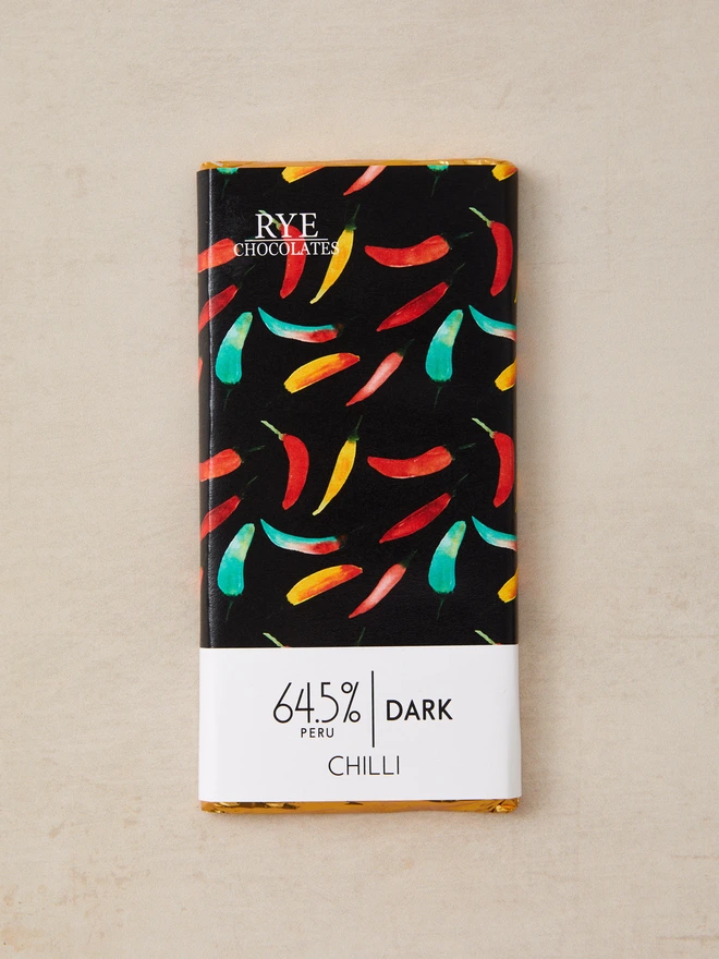 Chilli Dark Chocolate Bar - 64.5% Peruvian