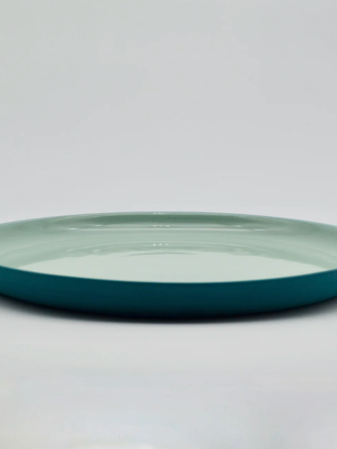 Dinner Plate. An emerald green dinner plate.