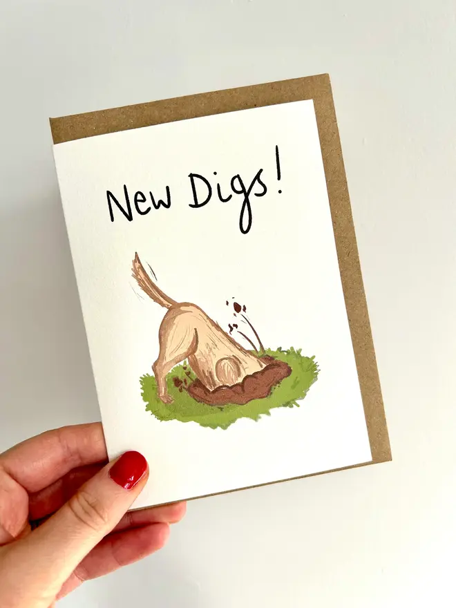 new home dog card golden labrador