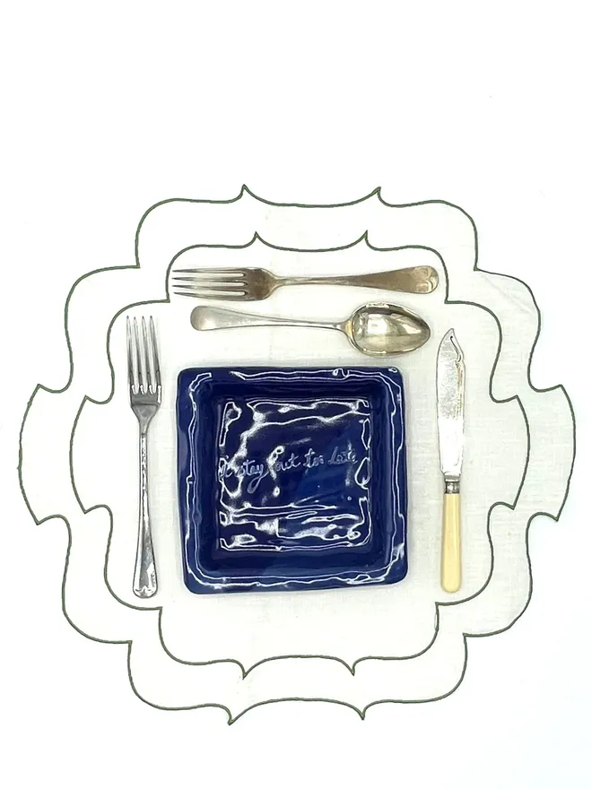 I Stay Out Too Late Trinket Tray Royal Blue