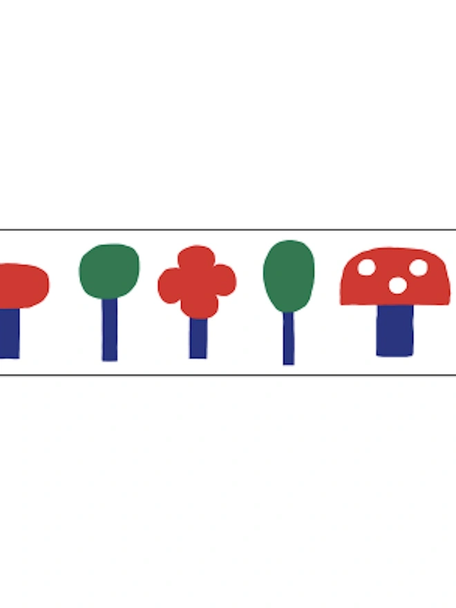 Ayesha Pearce Green Trees & Mushroom Paper Tape