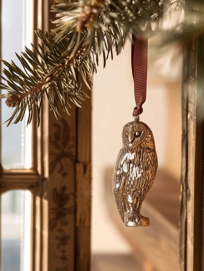 Owl Hanging Decoration from Christmas tree