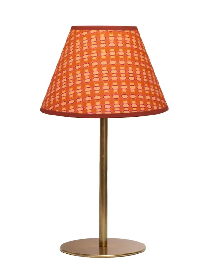 orange lalli empire lampshade on stand