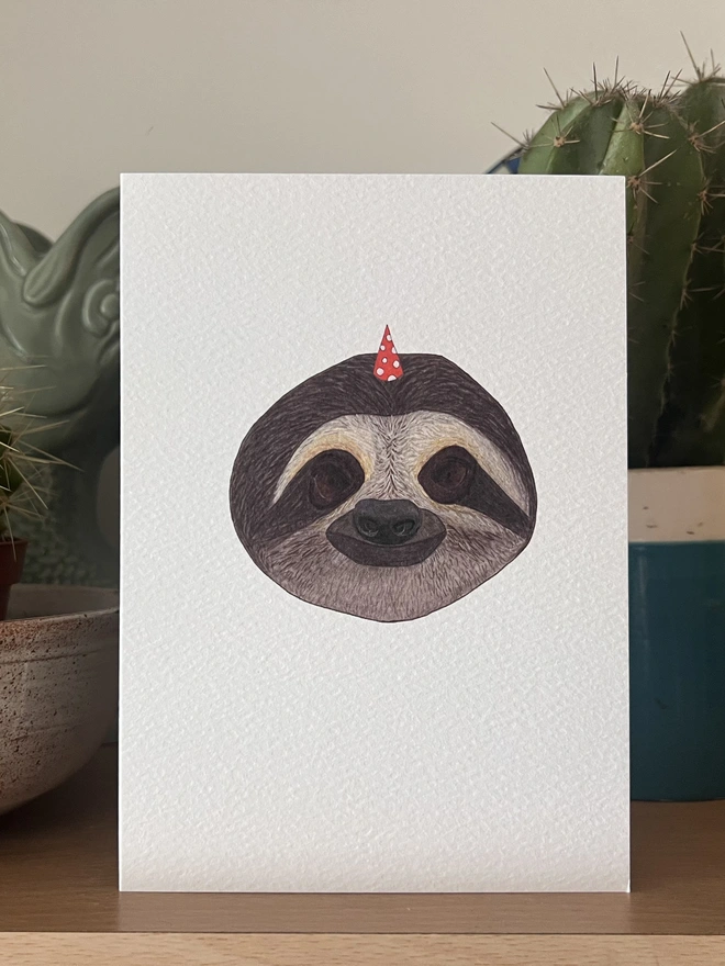 Party Sloth Card