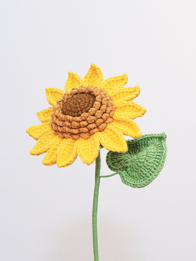 sunflower crochet stem