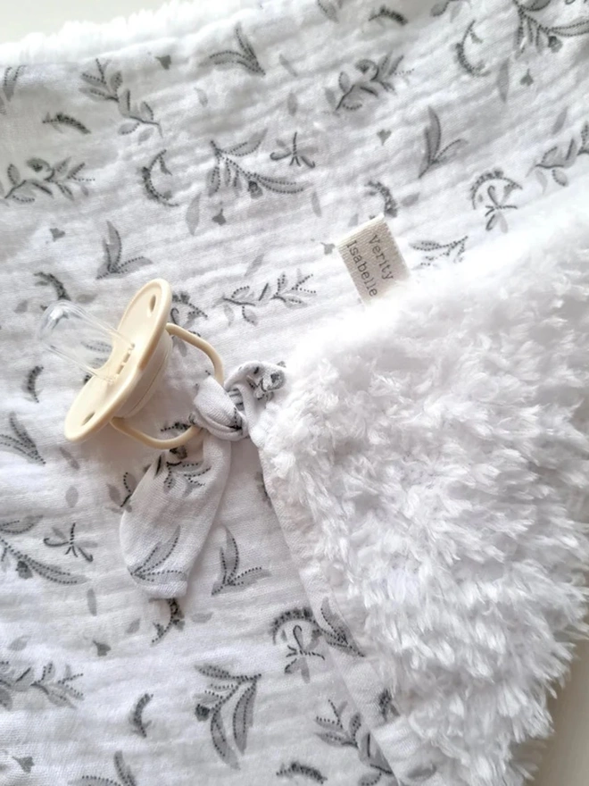 Personalised Grey Bunny Snuggle Comforter