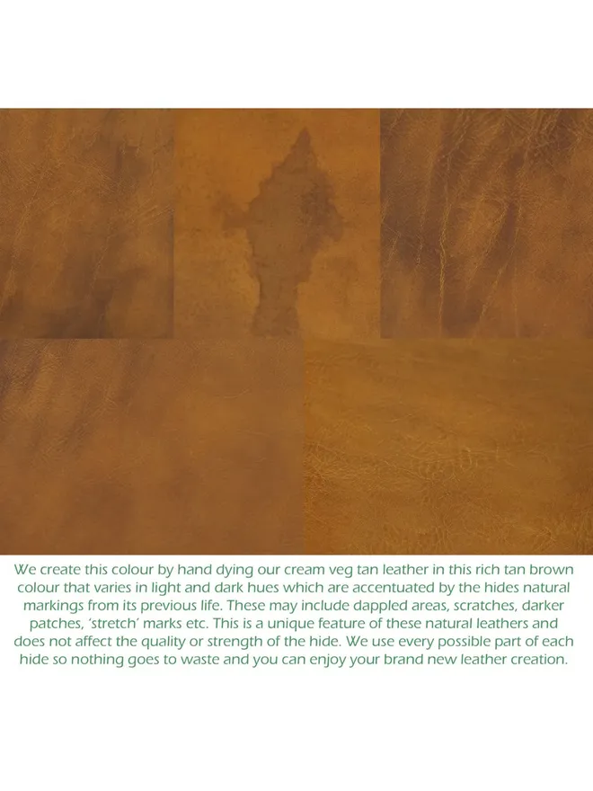 hand dyed leather colour