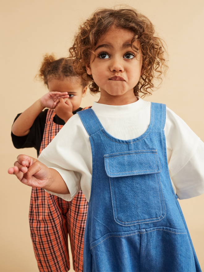 Denim 'Kai' Oversized Dungarees