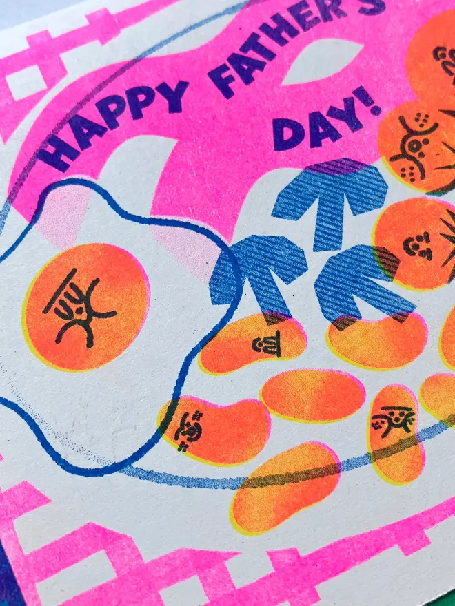 'Happy Fathers Day!' A6 Riso Breakfast Greetings Card