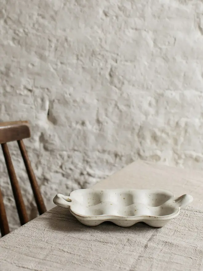 stoneware egg tray